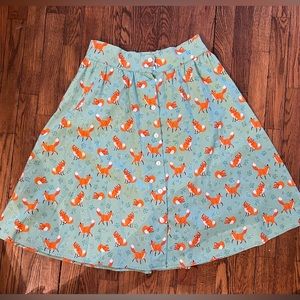 Heart of Haute Fox Print Skirt … ladies size large